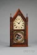 Mahogany Sharp Gothic or Steeple Clock by Brewster and Ingrahams
