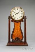 Mahogany Shelf Lyre Clock