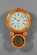 Mahogany Ionic Wall Clock by E Ingraham