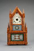 Mahogany DoubleSteeple Wagon Spring Clock by Birge and Fuller