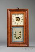 Mahogany Miniature Ogee Clock by Hiram Welton