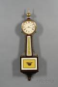 Mahogany Patent Timepiece or Banjo Clock by Aaron Willard Jr