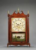 Mahogany Pillar and Scroll Clock by Silas Hoadley