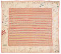 Unusual pieced and needlework quilt ca 1900