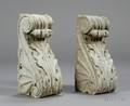 Pair of Classical Carved Wooden Brackets