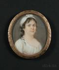 Portrait Miniature of a Woman in White