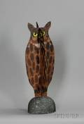 Painted Folding Sheet Metal Owl Decoy