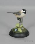 Carved and Painted Chickadee Figure