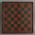 Large Painted Wooden Checkerboard