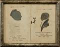 Framed Double Silhouette Portraits of a Lady and a Boy