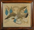 Export Silk Embroidered Patriotic Picture of an Eagle