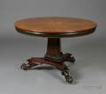 Classical Mahogany Carved and Veneered Tilttop Center Table