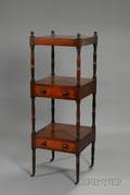 Regency Mahogany Veneer Etagere