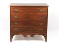 American 19th C Federal Pine Three Drawer Chest