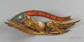 Carved Gilt and Polychrome Painted Pine Eagle Wall Plaque