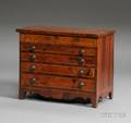 Miniature Federal Inlaid Mahogany and Burl Veneer Chest