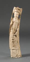 Carved Ivory Figure of a Woman