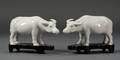 Pair of Chinese Export Porcelain Bulls