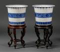 Pair of Porcelain Jardinieres