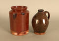 New England redware jug