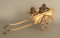 Painted toy milk wagon