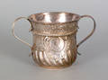 English silver caudle cup 17371738