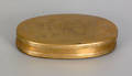 Dutch oval brass tobacco box