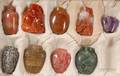 Nine Hardstone Snuff Bottles