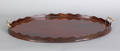 English mahogany oval tea tray late 18th c