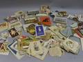 Box Lot of Late 19thEarly 20th Century Postcards Greeting Cards Scraps Trade Cards and Ephemera