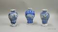 Three Dutch Delft Blue and White Vases