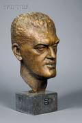 American School 20th Century Portrait Bust of a Man Possibly of Gene Tunney