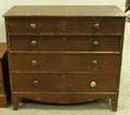 Country Redpainted Pine FourDrawer Chest