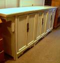 Chinese Whitepainted Wooden SixDoor Console Cabinet