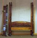 Empire Carved Walnut Tall Post Bed with Tester