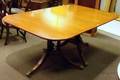 Regencystyle Inlaid Mahogany Doublepedestal Dining Table