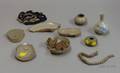 Small Group of Asian Pots Fragments and Two Bead Necklaces