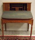 Sheraton Inlaid Cherry Tambour Writing Desk on Stand