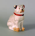 Chalkware dog bank late 19th c