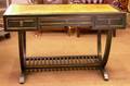 Chinese Empirestyle Black Lacquer Desk with Woven Split Caneinset Writing Surface