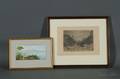 Lot of Two Scenic Vistas M Gianni Italian 19th20th Century View to Vesuvius