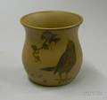 Hans Adolph Hjorth Handpainted Bird and Floral Decorated Stoneware Vase