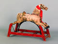 Carved and painted hobby horse 19th c