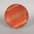 Redware pie plate 19th c