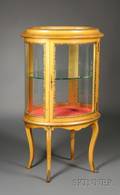 Louis XV Style Oval Giltmetal Mounted Giltwood Vitrine