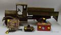 Painted Sturditoy Toy Car Rollmonica Harmonica and Rolls Western Cap Gun and a Painted Bank