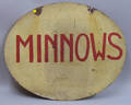 Painted Sheet Iron DoubleSided Sign MINNOWS