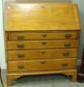 Chippendalestyle Tiger Maple Slantlid Desk