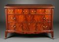 Charak Furniture Federalstyle Inlaid Mahogany Bowfront FourDrawer Bureau