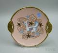 Boch Frere Art Deco Gilt and Enamel Decorated Pastry Plate